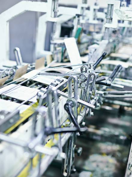 The printing assembly line.